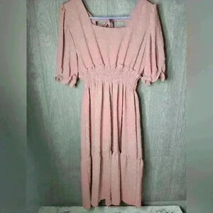 Womens blush colored dress. No tags p2p is 17-23 inches lenght is 44 inches.